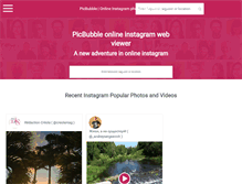 Tablet Screenshot of picbubble.com